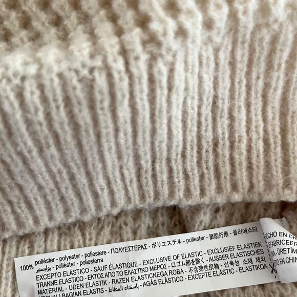 Zara Boys Ecru Waffle Knit Crewneck Sweater - Size 9-10 - Picture 6 of 6